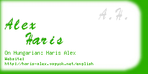 alex haris business card